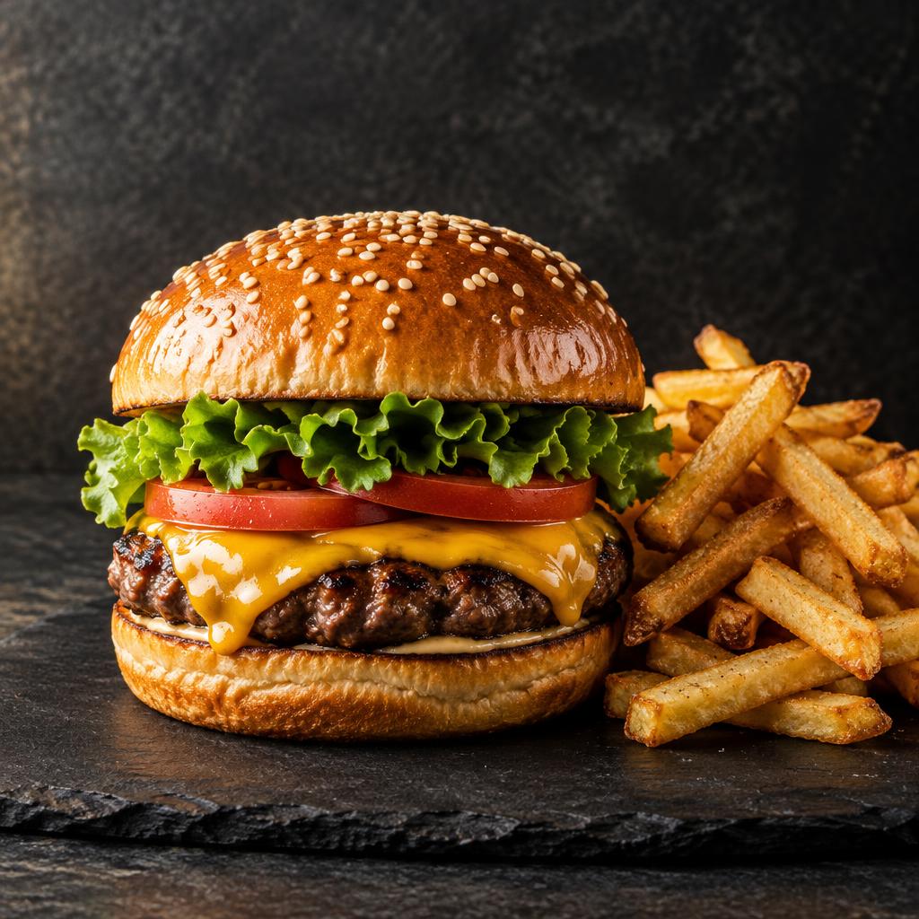 Les burgers avec frites — visuel d’illustration