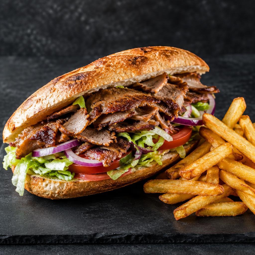 Le kebab avec frites — visuel d’illustration
